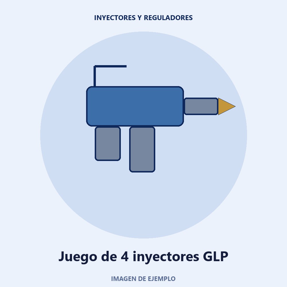 Juego de 4 inyectores GLP